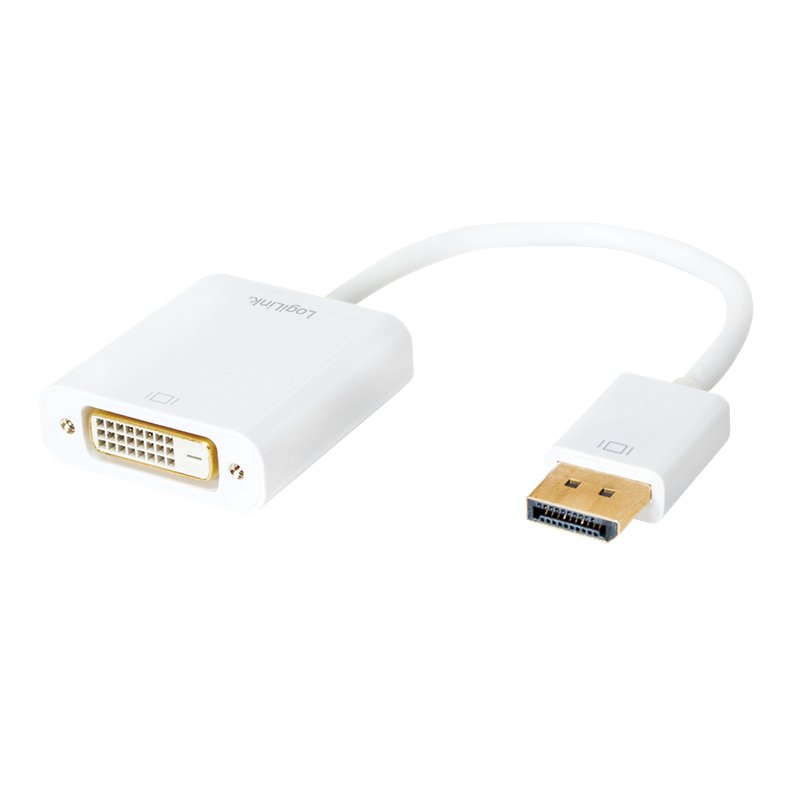 LogiLink CV0058B câble vidéo et adaptateur 0,15 m DisplayPort DVI Blanc