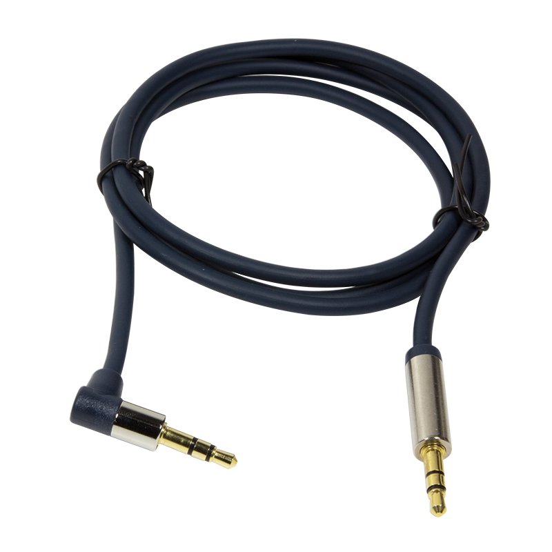 LogiLink Câble audio, 2 x jack mâle 3,5 mm, 1,5 m, coudé