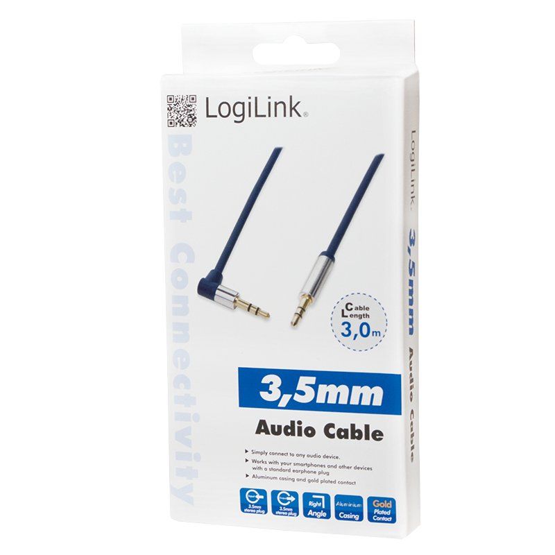 LogiLink 3.5mm - 3.5mm 3m audio cable 3.5 m Blue