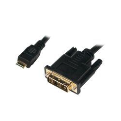 LogiLink Mini-HDMI - DVI-D M/M 1m Noir