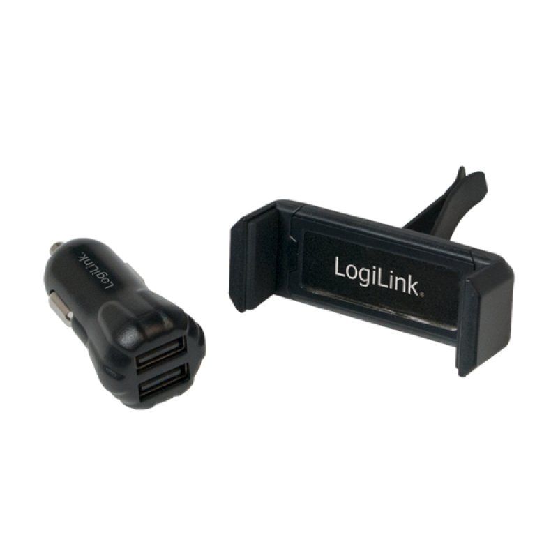 LogiLink Chargeur USB allume-cigare support de smartphones