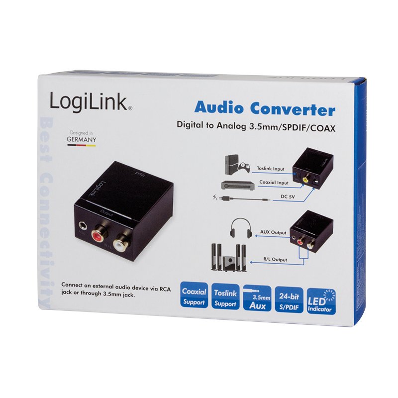 LogiLink Convertisseur audio, numérique vers analogique,