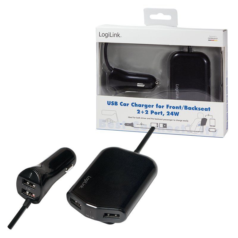 LogiLink PA0149 chargeur d'appareils mobiles Téléphone portable, Chargeur électrique, Smartphone, Tablette Noir