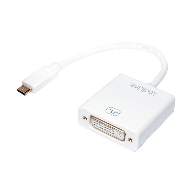 LogiLink UA0245A câble vidéo et adaptateur 0,14 m DVI USB Type-A Blanc