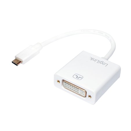 LogiLink Câble adaptateur USB-C - DVI, blanc