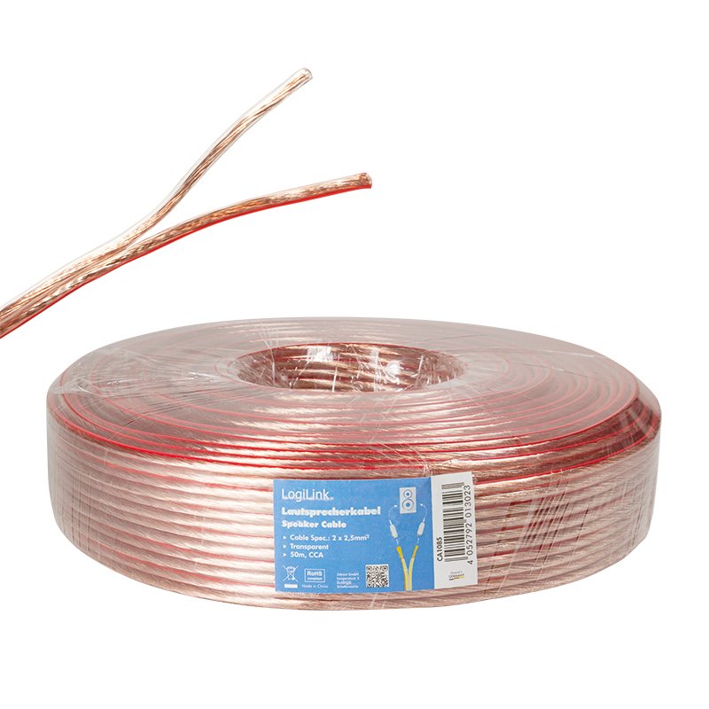 LogiLink CA1085 câble audio 50 m Transparent