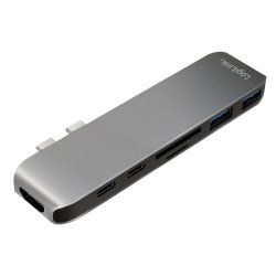 LogiLink UA0302 laptop dock/port replicator USB 3.2 Gen 1 (3.1 Gen 1) Type-C Aluminium, Black