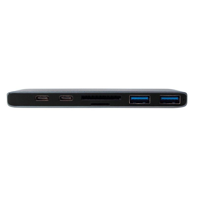 LogiLink Hub multifonction USB-C 7-en-1 avec PD, gris