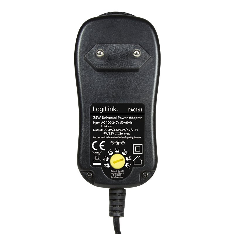 LogiLink PA0161 adaptateur de puissance & onduleur Intérieure 24 W Noir