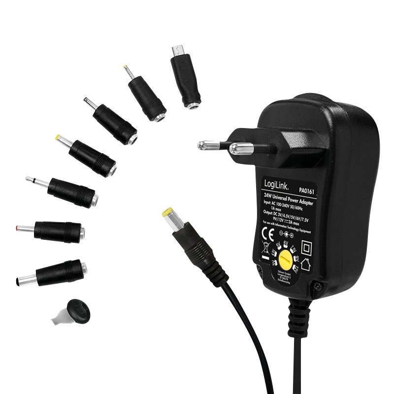 LogiLink PA0161 adaptateur de puissance & onduleur Intérieure 24 W Noir