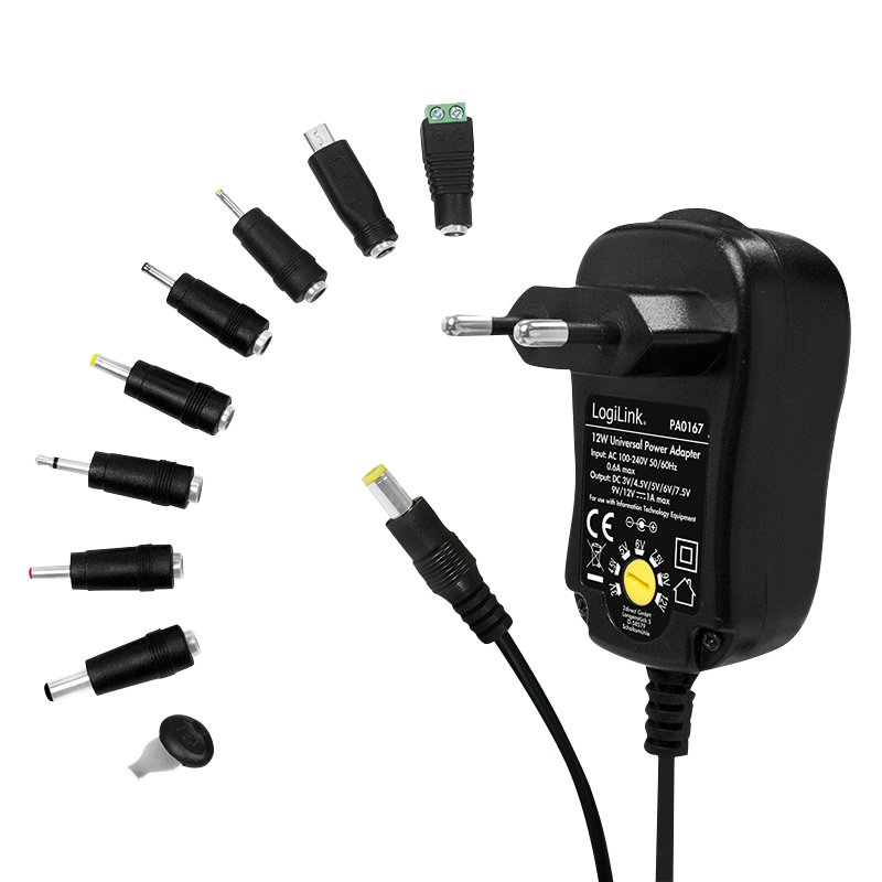 LogiLink PA0167 adaptateur de puissance & onduleur Intérieure 12 W Noir