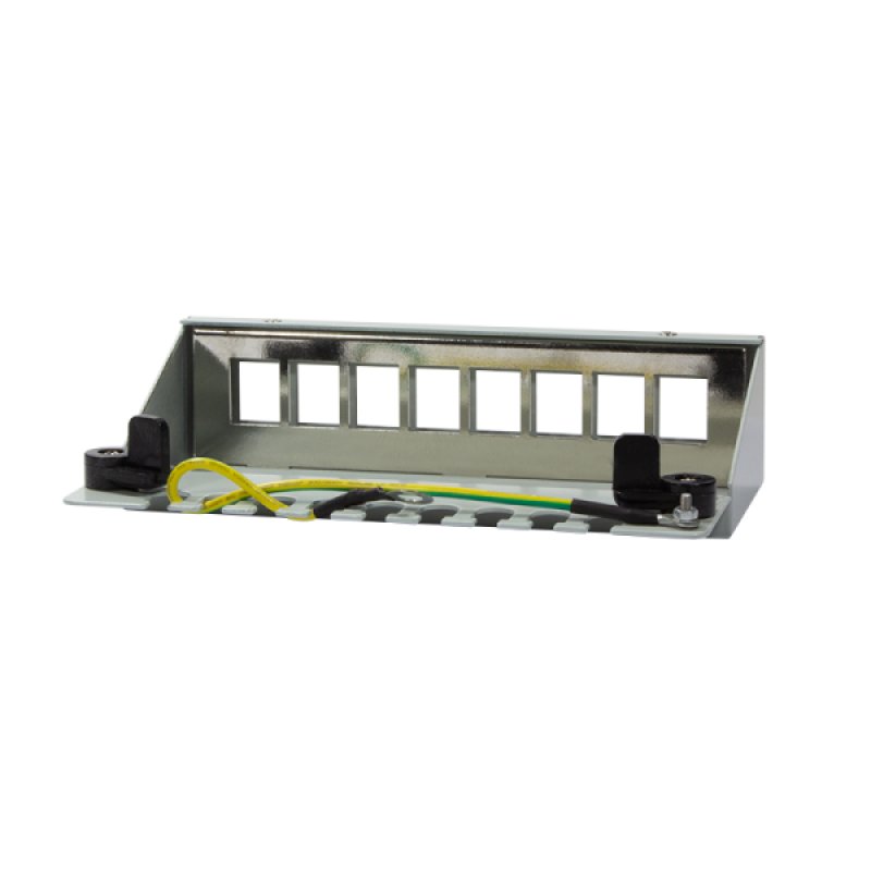 LogiLink Boîtier en acier pour 8 modules Keystone, gris