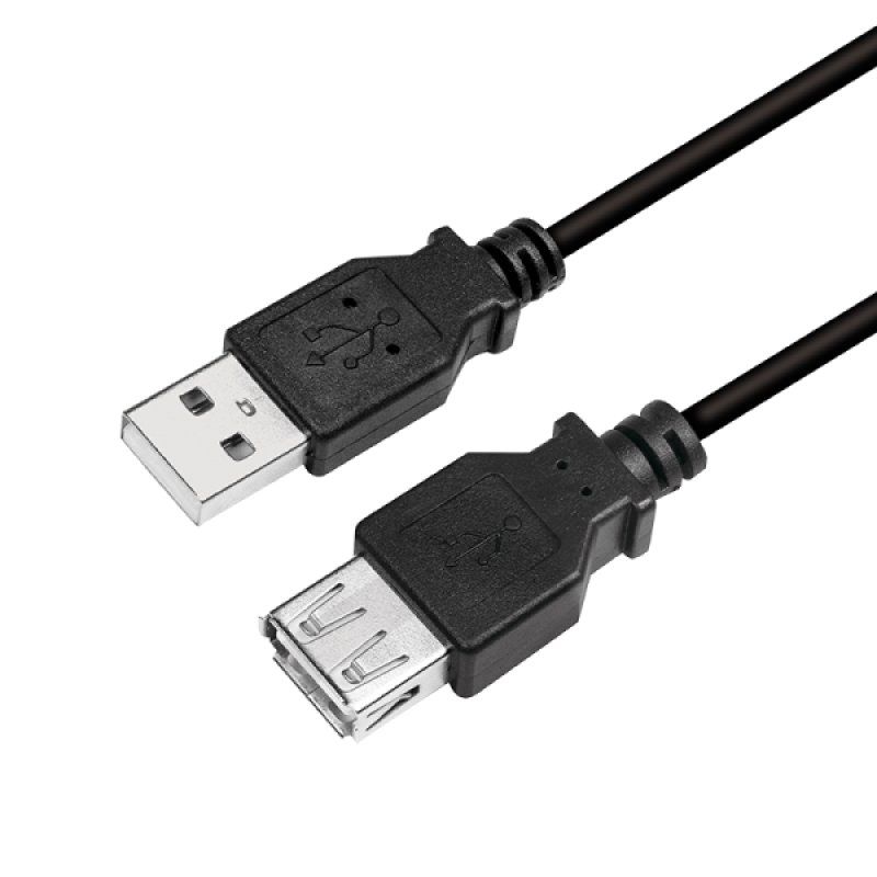 LogiLink Rallonge USB 2.0, 5,0 m, noir