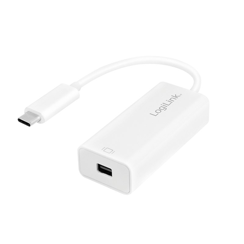 LogiLink UA0360 câble vidéo et adaptateur 0,15 m USB Type-C Mini DisplayPort Blanc
