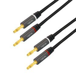 LogiLink CA1210 audio cable 3 m 2 x Banana Black