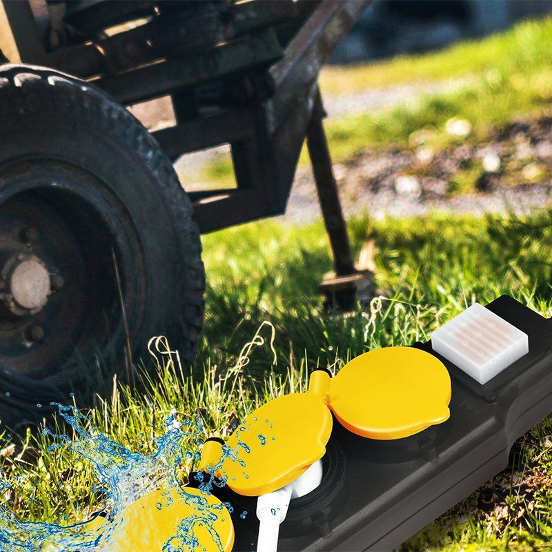 LogiLink LPS254 multiprise 1,5 m 4 sortie(s) CA Extérieure Noir, Jaune