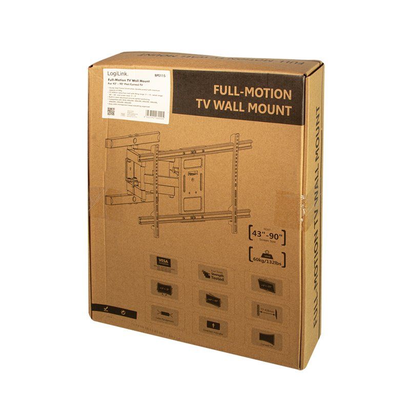 LogiLink BP0115 support pour téléviseur 2,29 m (90") Noir