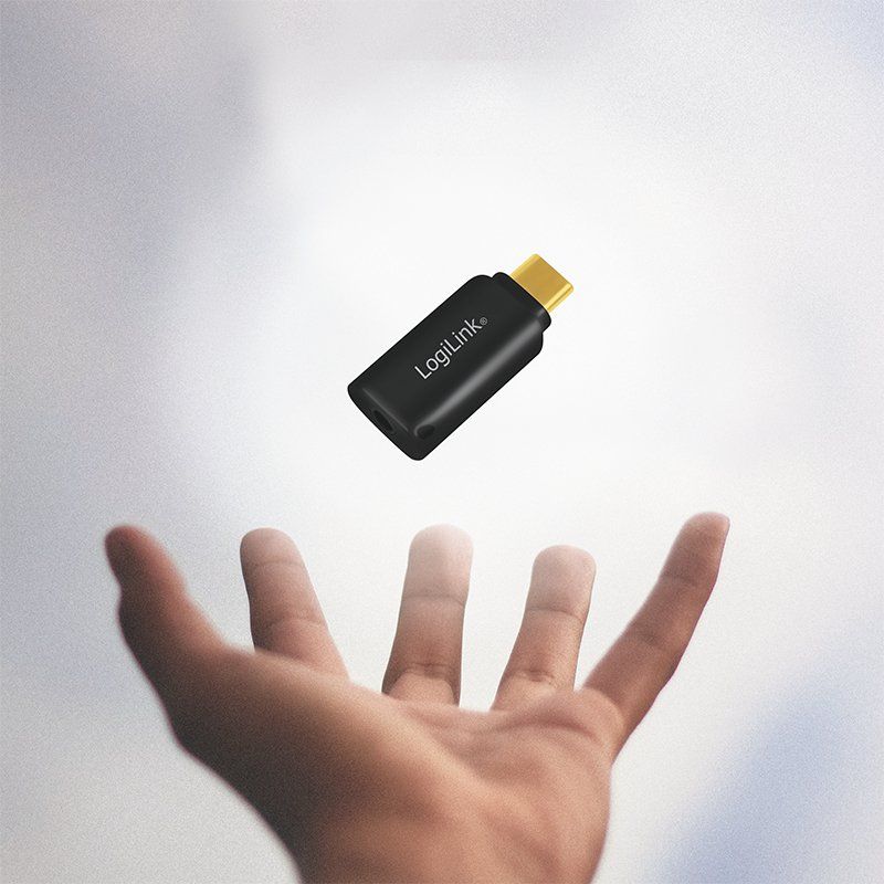 LogiLink Adaptateur audio - USB-C, noir