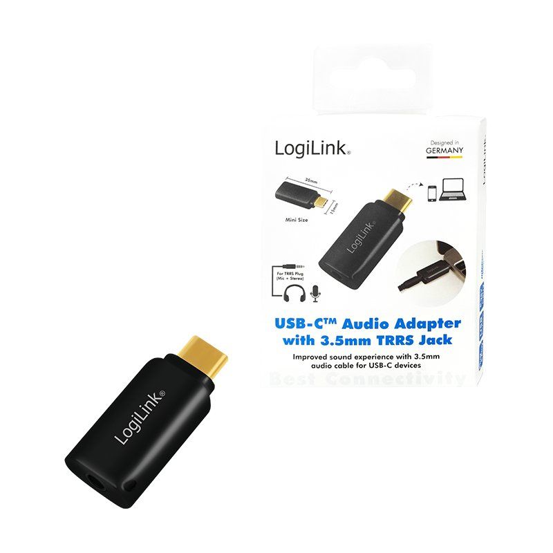 LogiLink Adaptateur audio - USB-C, noir