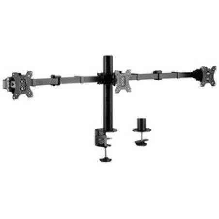 LogiLink Bras support pour 3 écrans 17-27", noir