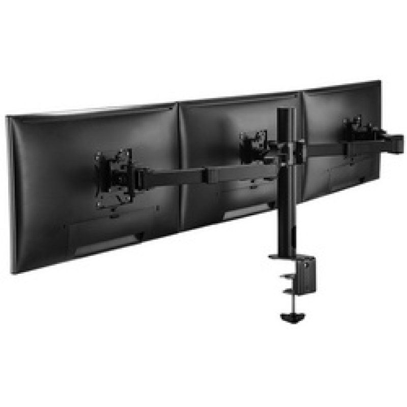 LogiLink Bras support pour 3 écrans 17-27", noir