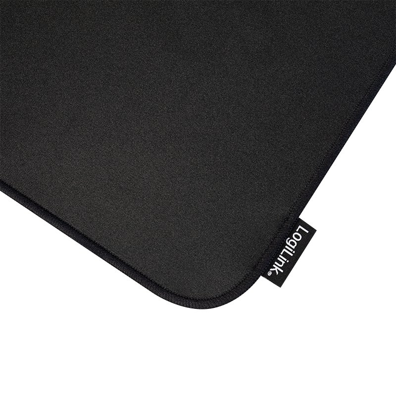 LogiLink Tapis souris gaming, bords cousus, taille M, noir