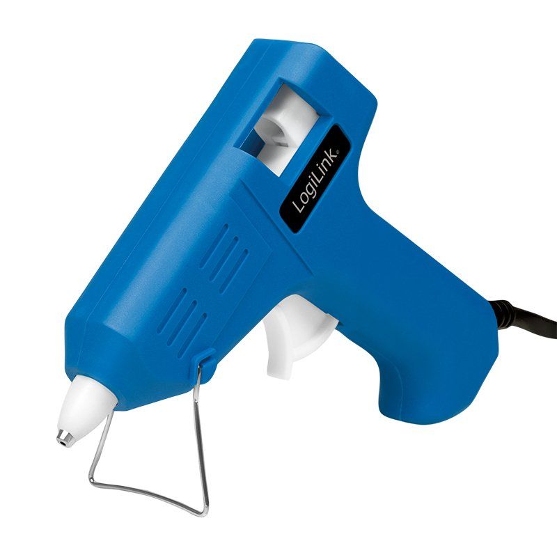LogiLink Mini pistolet à colle, 10 wattts, bleu