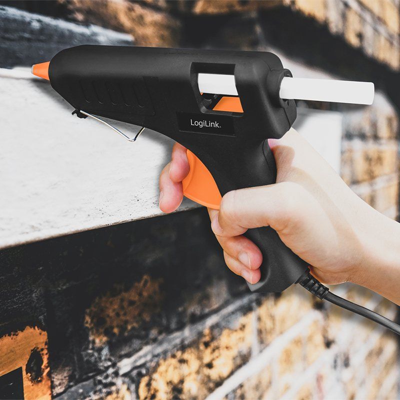 LogiLink Pistolet à colle, 20 watts, noir/orange