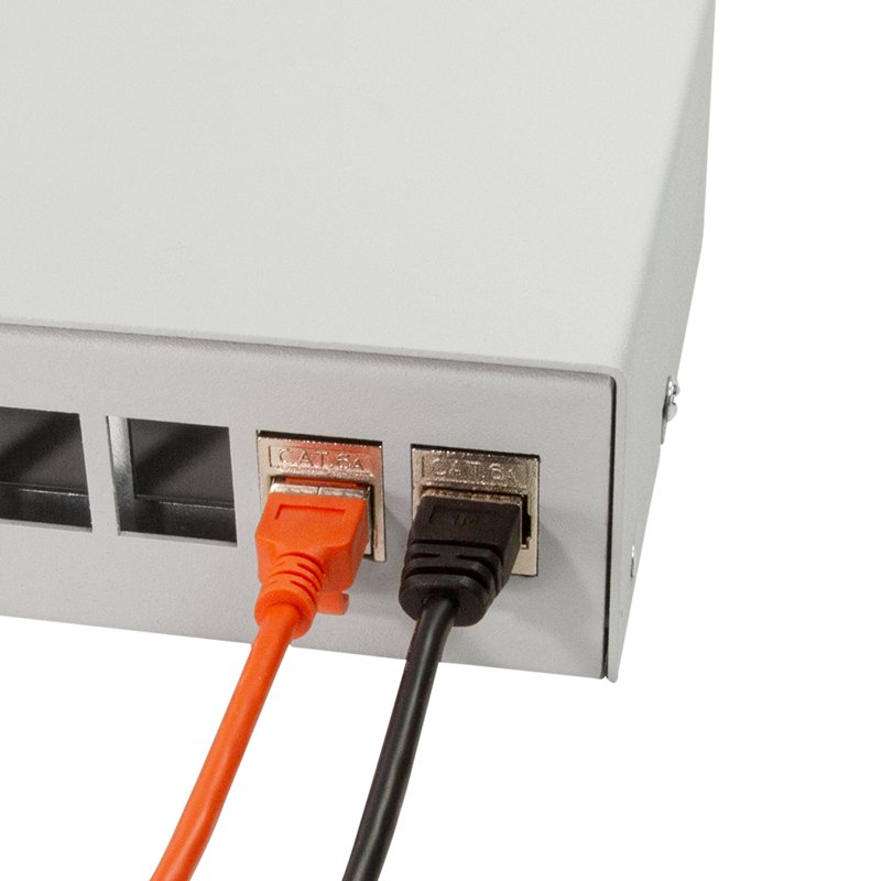 LogiLink Boîtier point de consolidation, 4 ports, gris clair