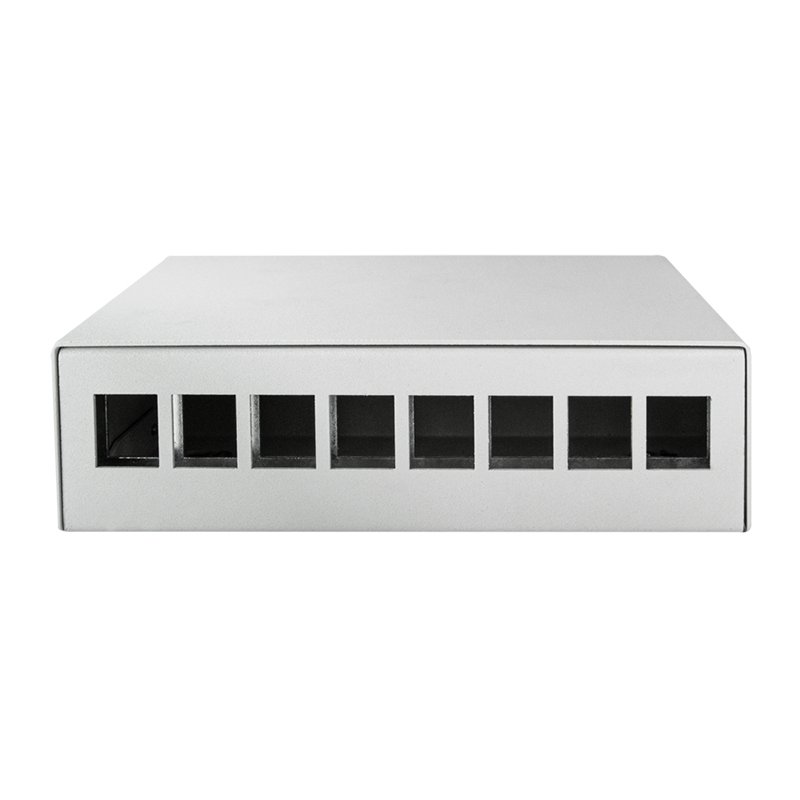 LogiLink Boîtier point de consolidation, 8 ports, gris clair