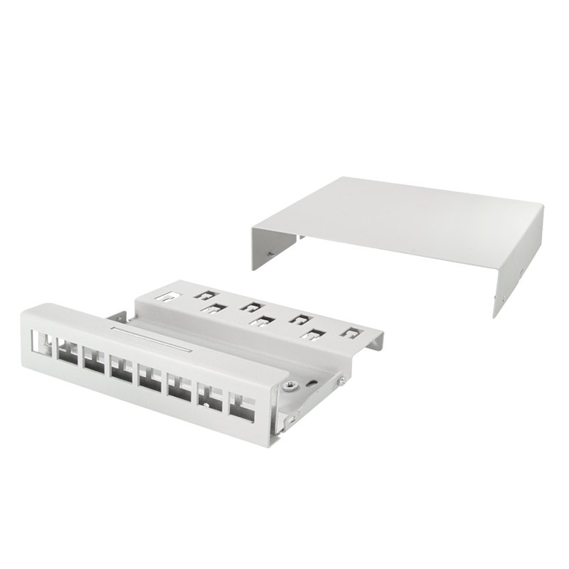 LogiLink Boîtier point de consolidation, 8 ports, gris clair