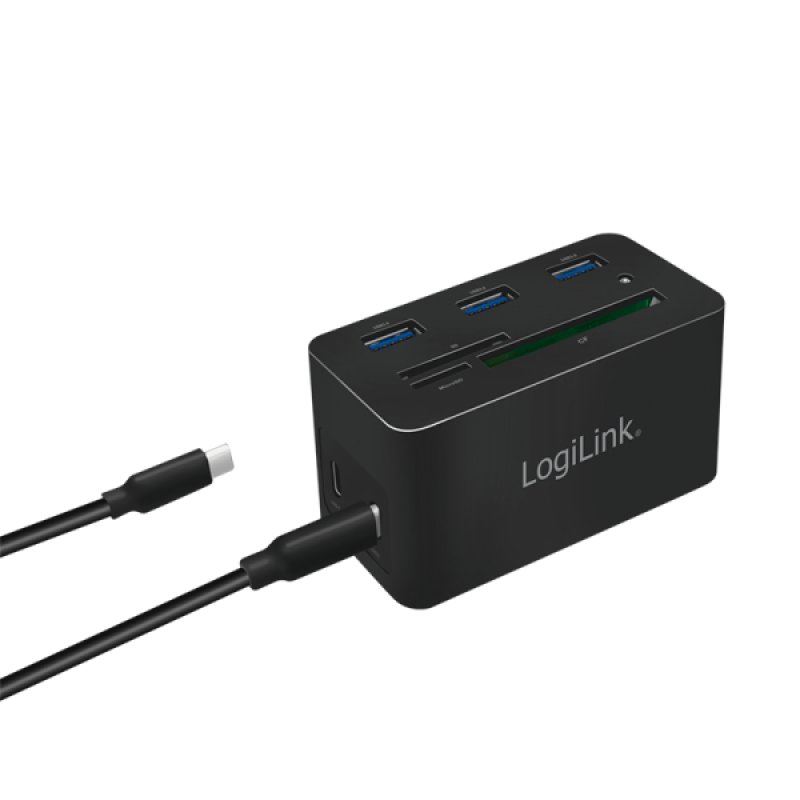LogiLink UA0370 station d'accueil Avec fil USB 3.2 Gen 1 (3.1 Gen 1) Type-C Noir