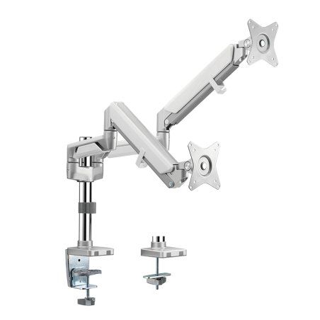 LogiLink Bras support pour deux écrans, aluminium, argent