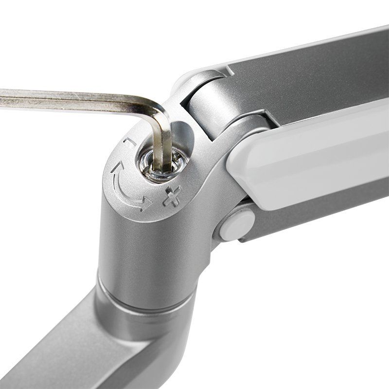 LogiLink Bras support pour deux écrans, aluminium, argent