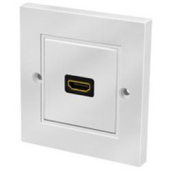 LogiLink AH0018 - HDMI Wanddose mit 2 x Kupplung Buchse/Buchse weiß