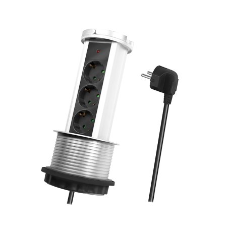 LogiLink LPS235A multiprise 1,8 m 3 sortie(s) CA Intérieure Noir, Argent