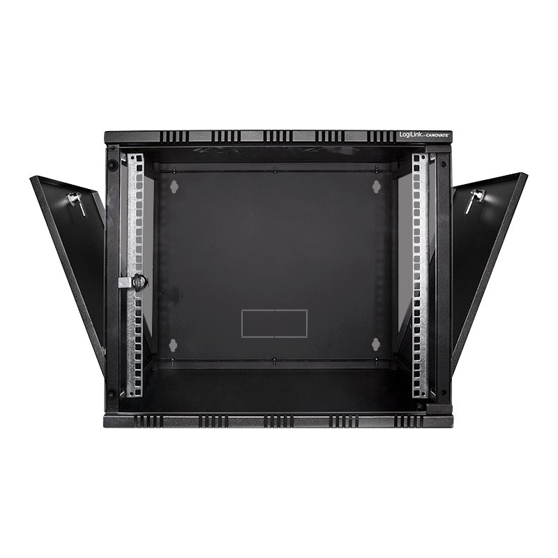 LogiLink W09B54B étagère 9U Rack monté sur le mur Noir