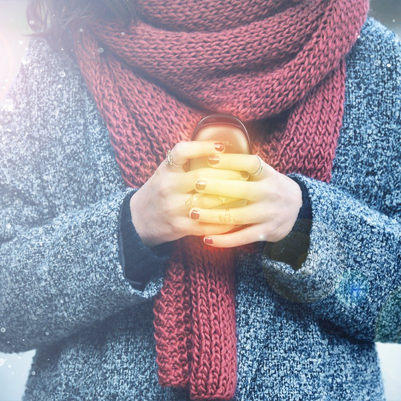 LogiLink Powerbank & chauffe-mains, 4.000 mAh, gris