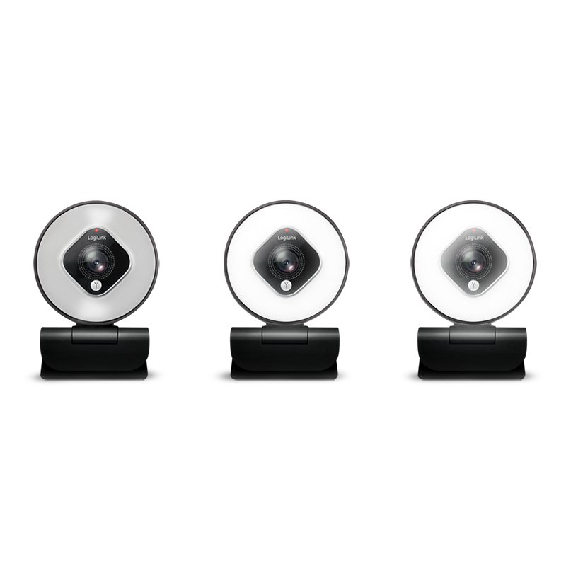 LogiLink Webcam USB Full HD à deux micros, noir