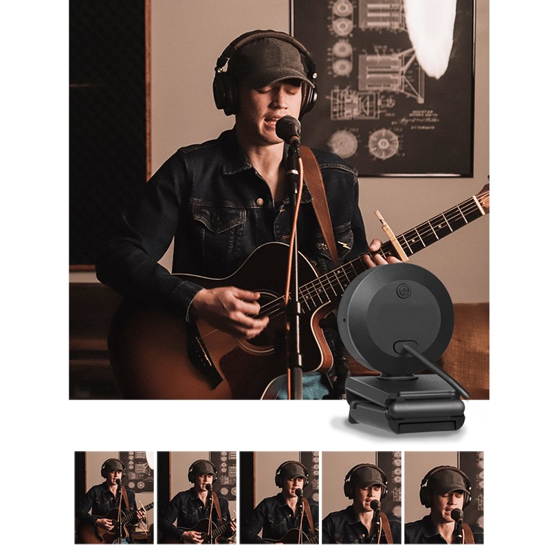 LogiLink Webcam USB Full HD à deux micros, noir