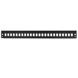 LogiLink Façade pour tiroir optique 19", 24 ports, noir