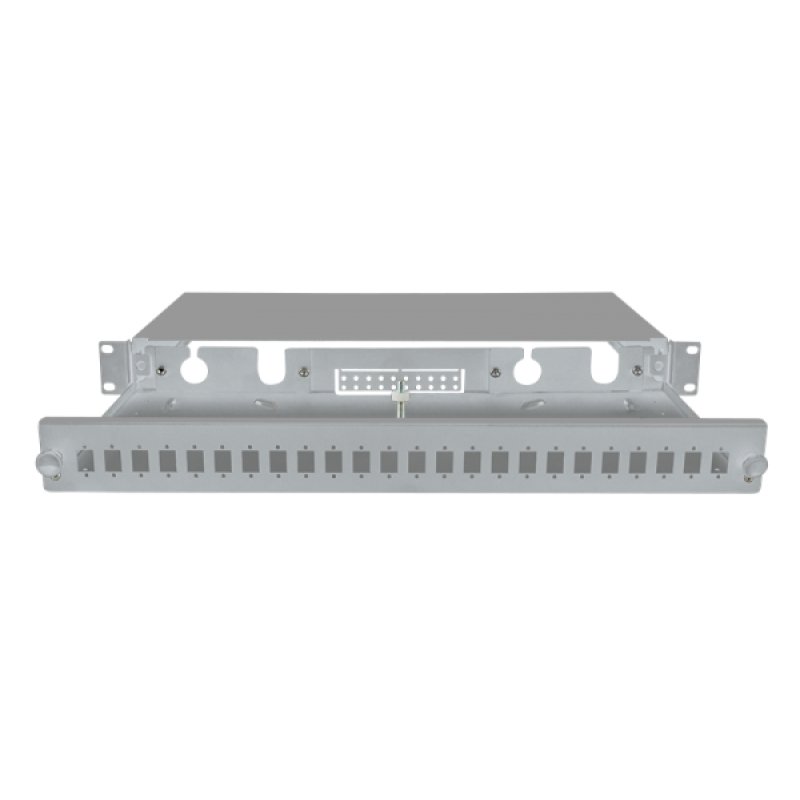 LogiLink Cassette d'épissurage 19", tiroir vide, gris clair