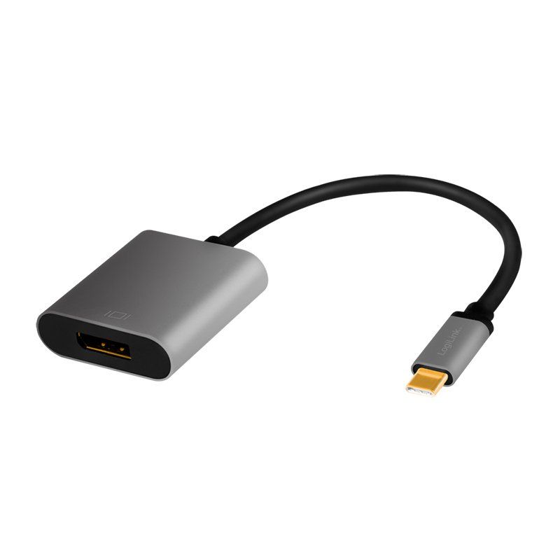 LogiLink Câble adaptateur USB-C - Displayport, noir/gris