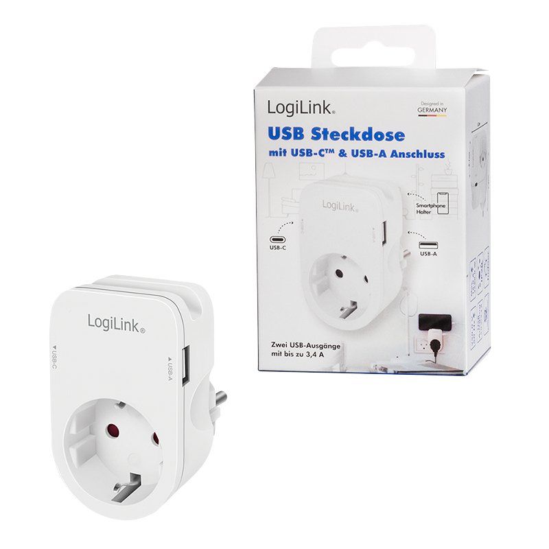 LogiLink PA0259 chargeur d'appareils mobiles Universel Blanc Secteur Intérieure