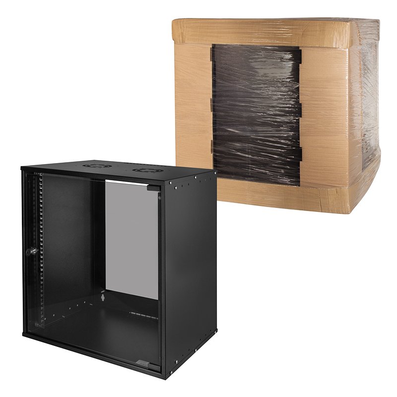 LogiLink Coffret mural 19" ECO, 12 U, assemblé, noir