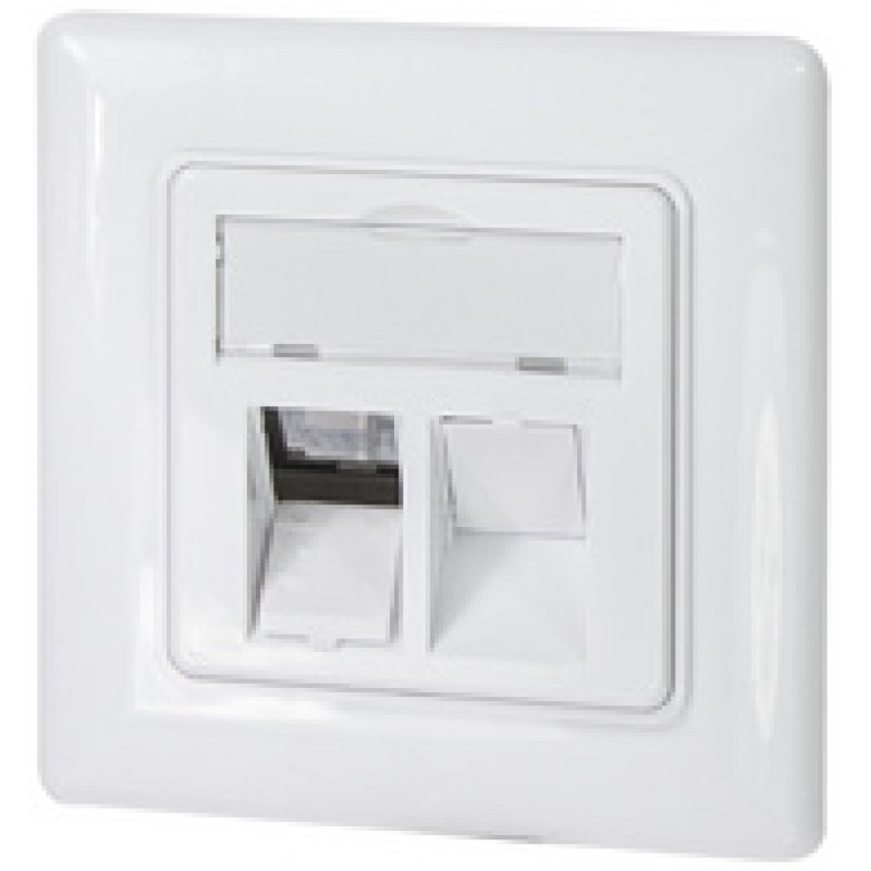 LogiLink Boîtier d'encastrement pour module keystone, blanc