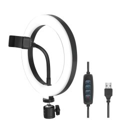 LogiLink Ring light pour smartphone, diamètre: 200 mm