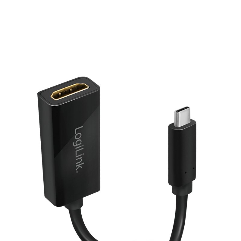 LogiLink UA0380 video cable adapter 0.15 m USB Type-C HDMI Black