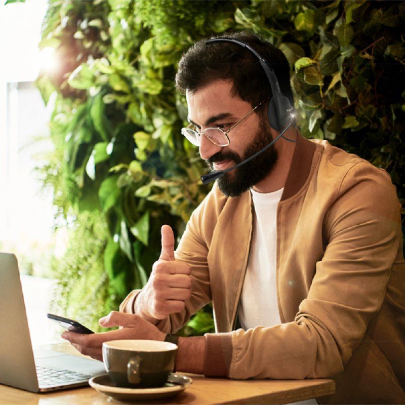 LogiLink HS0054 écouteur/casque Avec fil Arceau Bureau/Centre d'appels Noir