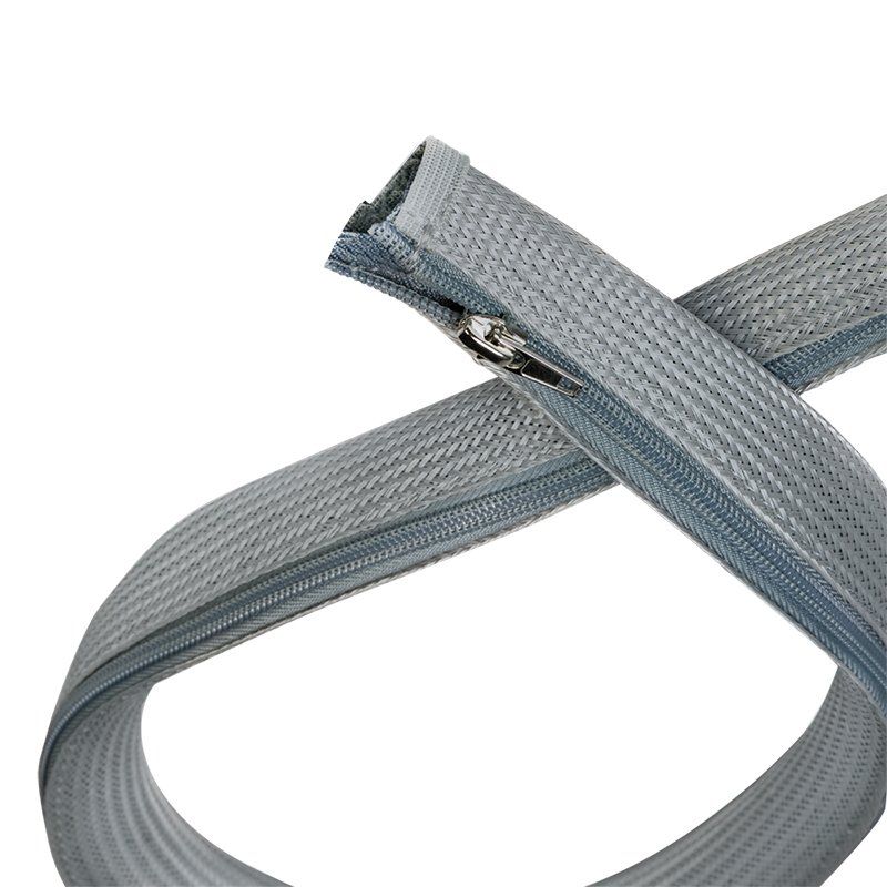 LogiLink Gaine pour câble avec fermeture zip, 1,0 m, gris